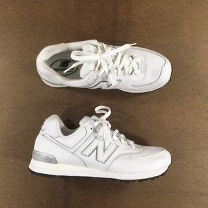 New Balance 574 Sneakers Mens Size 10.5 White Leather M574WS